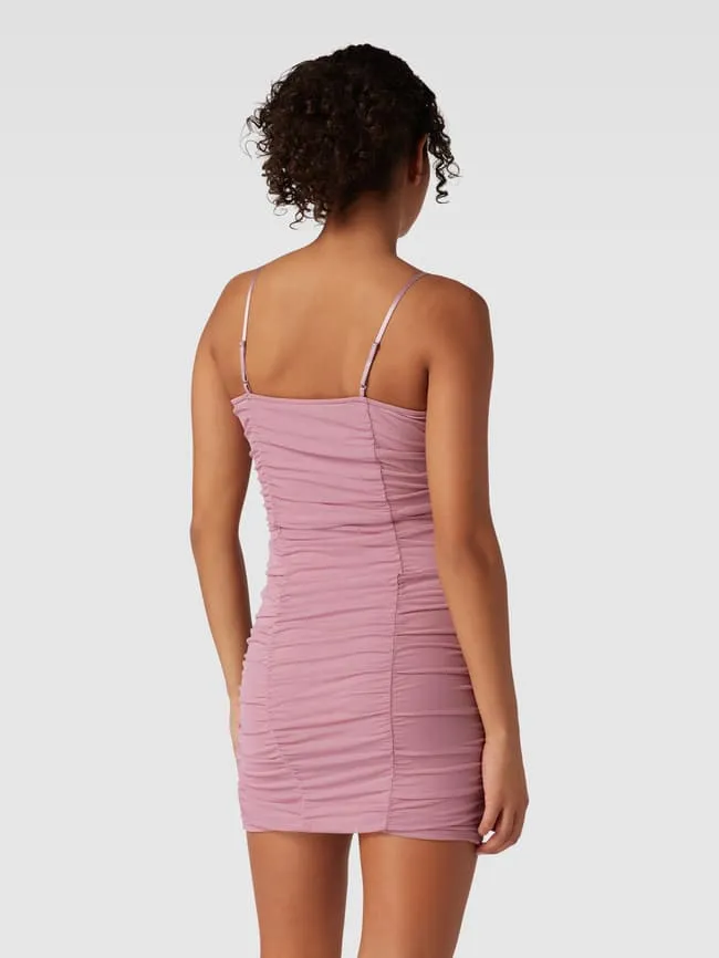 Allover mini dress, AQUARE Review, dusty pink