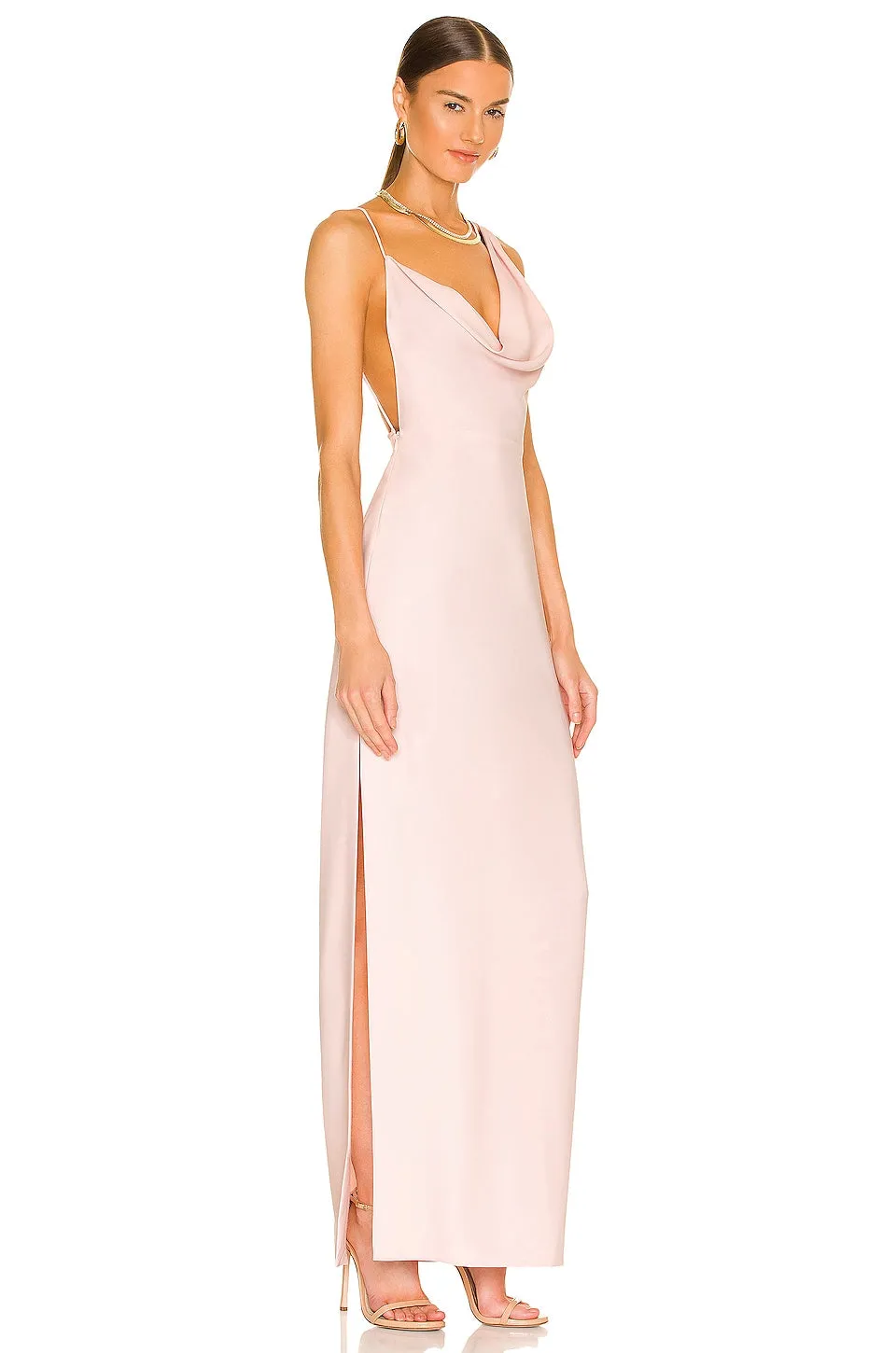 Amanda Uprichard x REVOLVE Arial Gown Dress in Blush