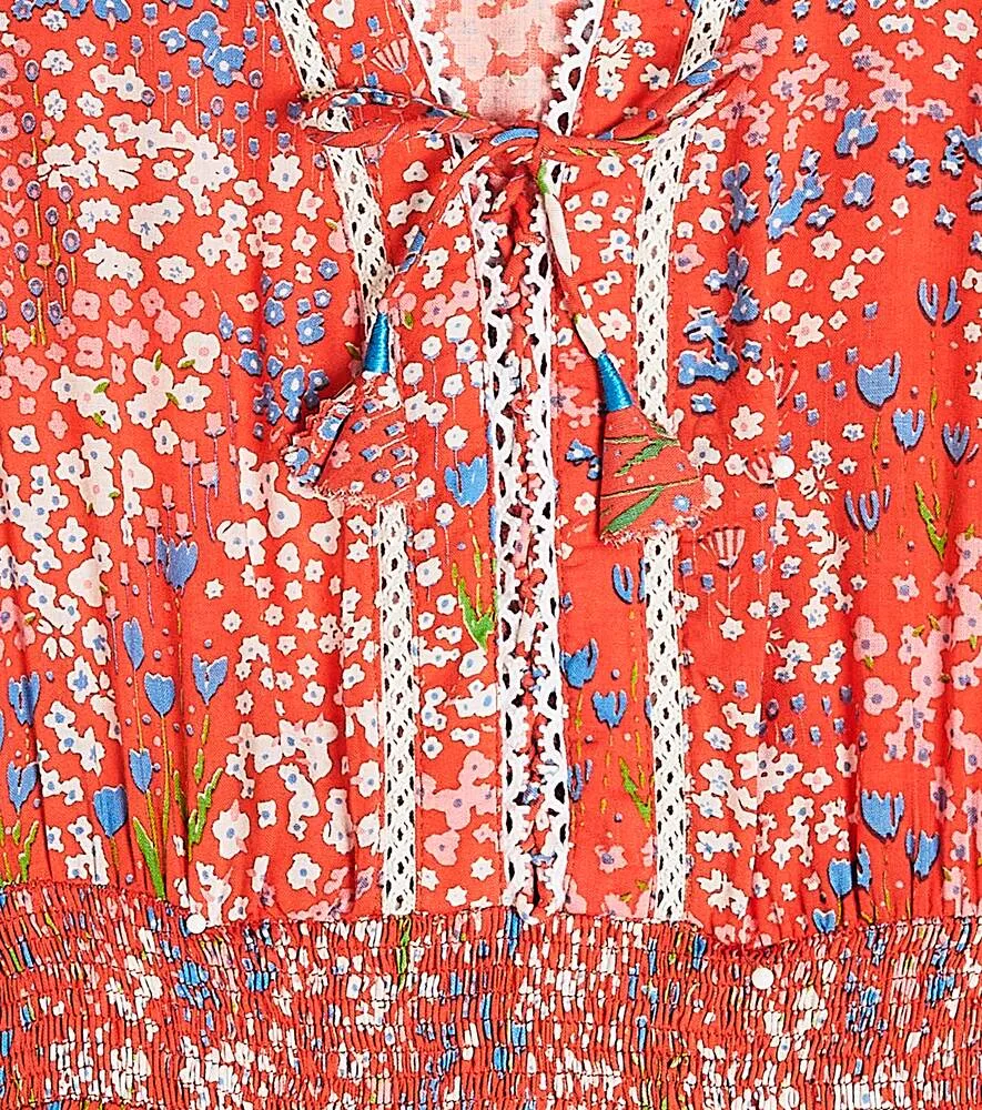 Anais Poupette St Barth Floral Dress, Red