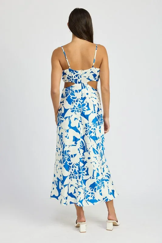 CUT OUT MIDI DIAS DRESS