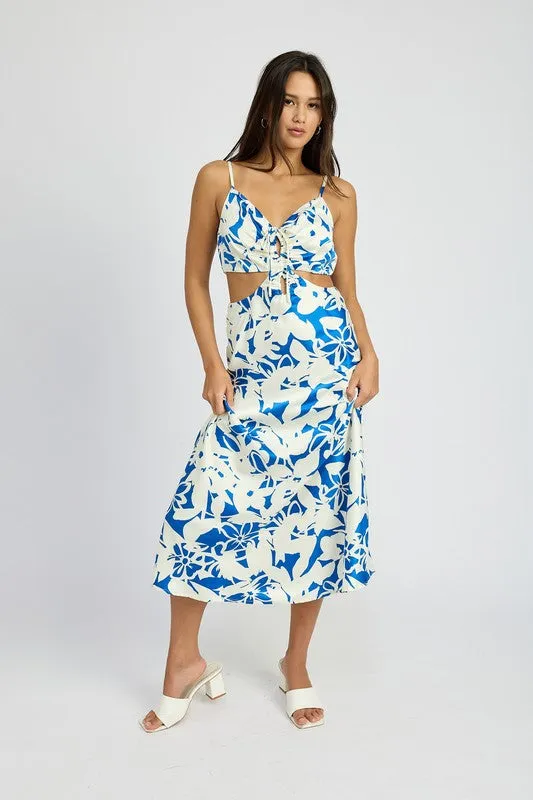 CUT OUT MIDI DIAS DRESS