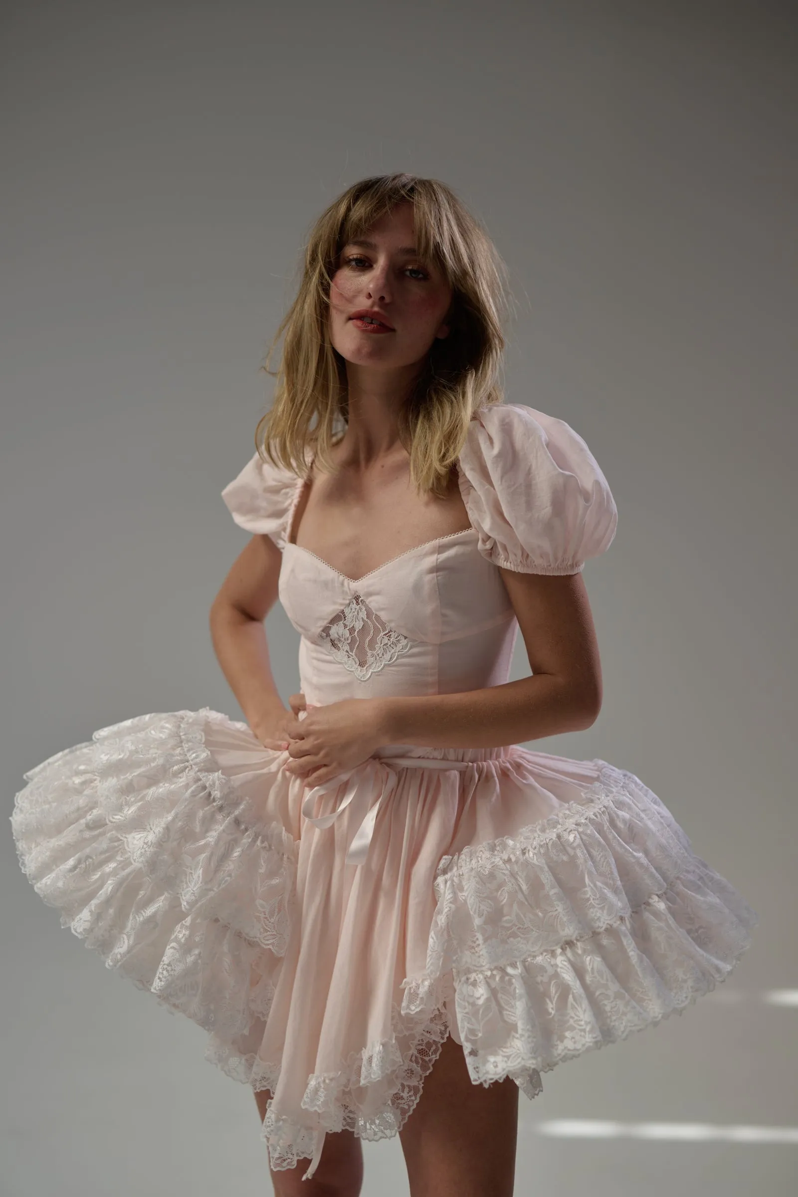 En Pointe Silk Ruffle Cage