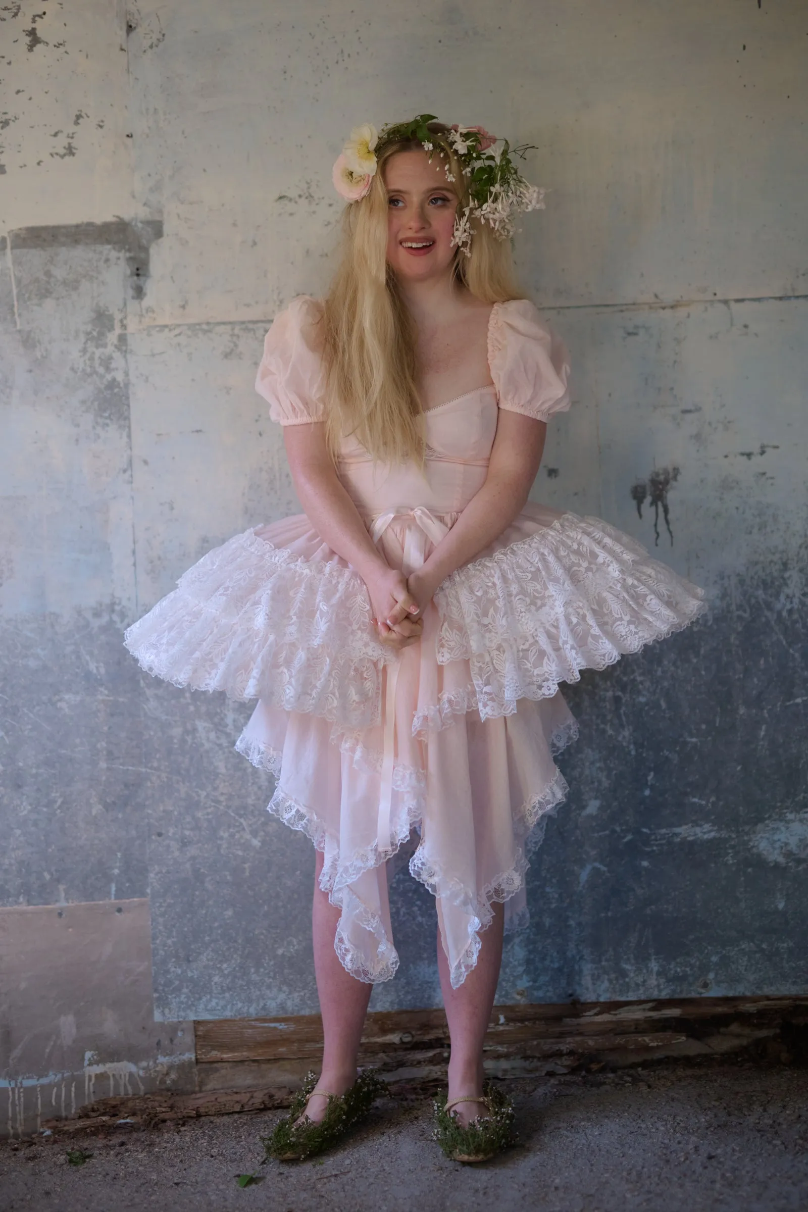 En Pointe Silk Ruffle Cage