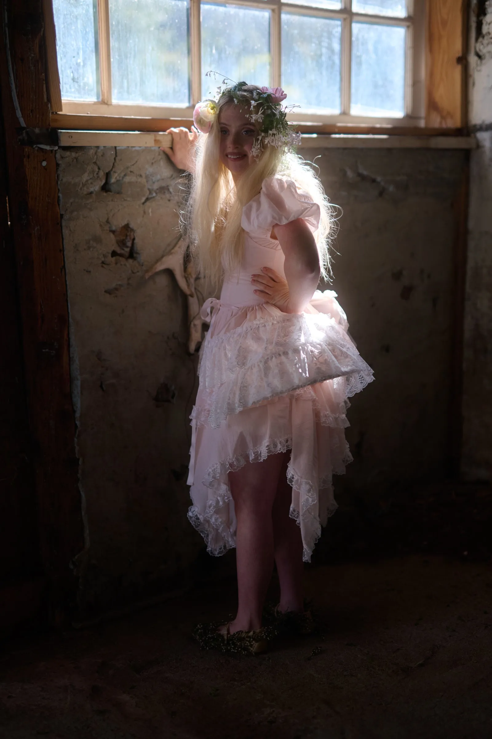 En Pointe Silk Ruffle Cage