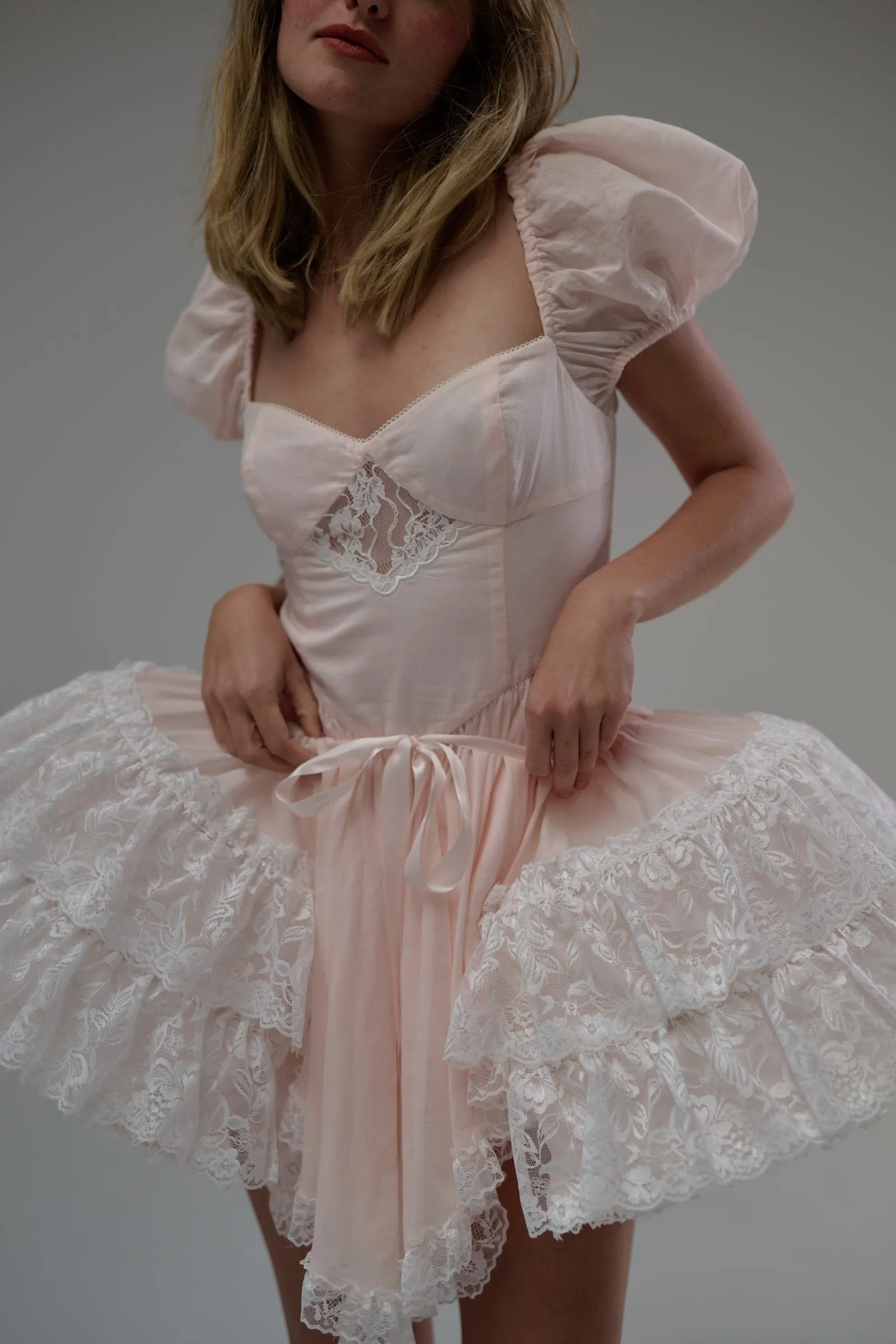 En Pointe Silk Ruffle Cage