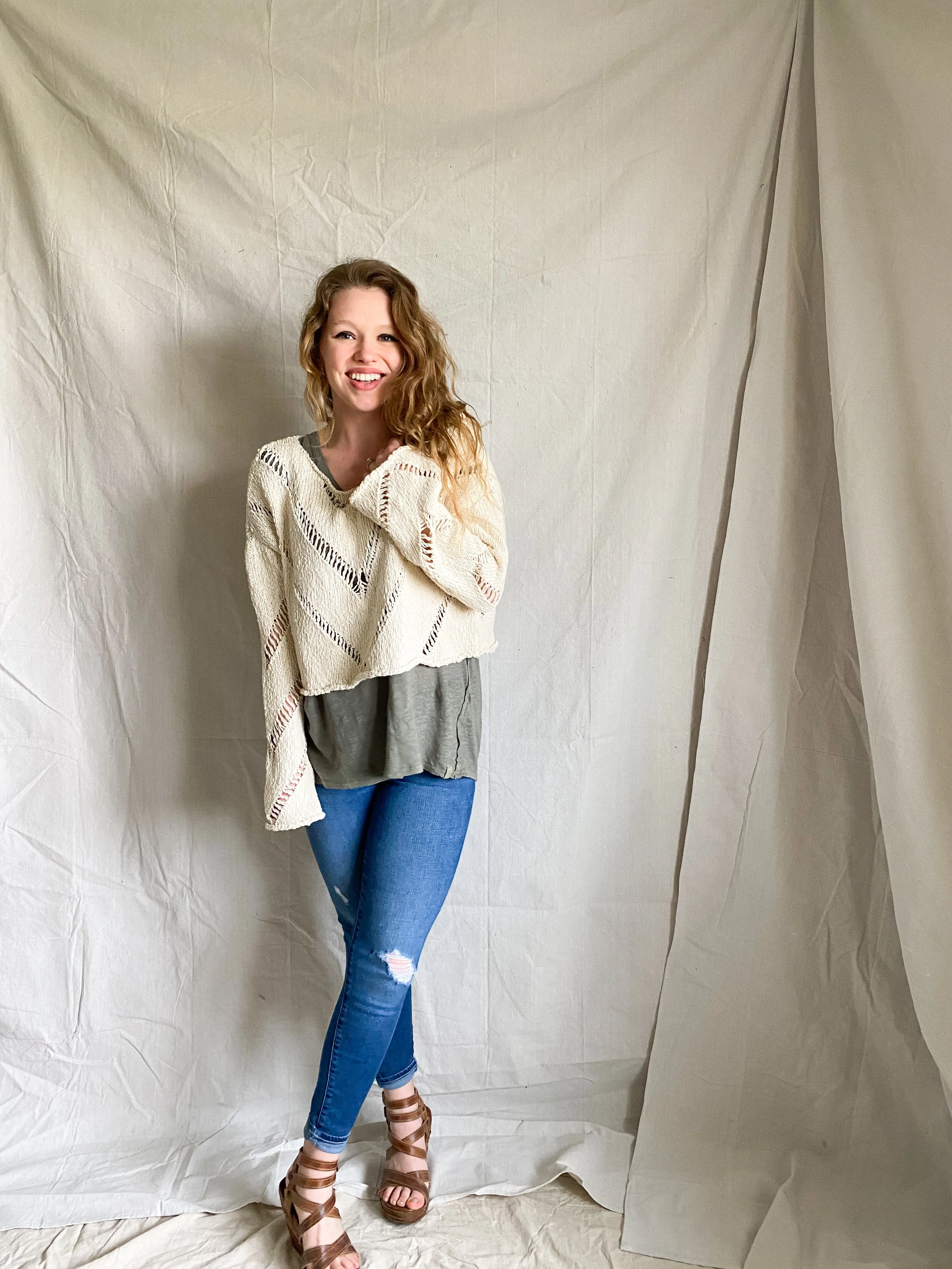 Free People Hardy popover sweater