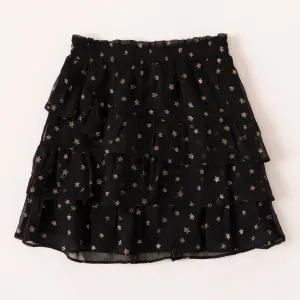 Glitter Star Tiered Skirt
