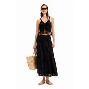 Madagascar Crochet Tank -Black