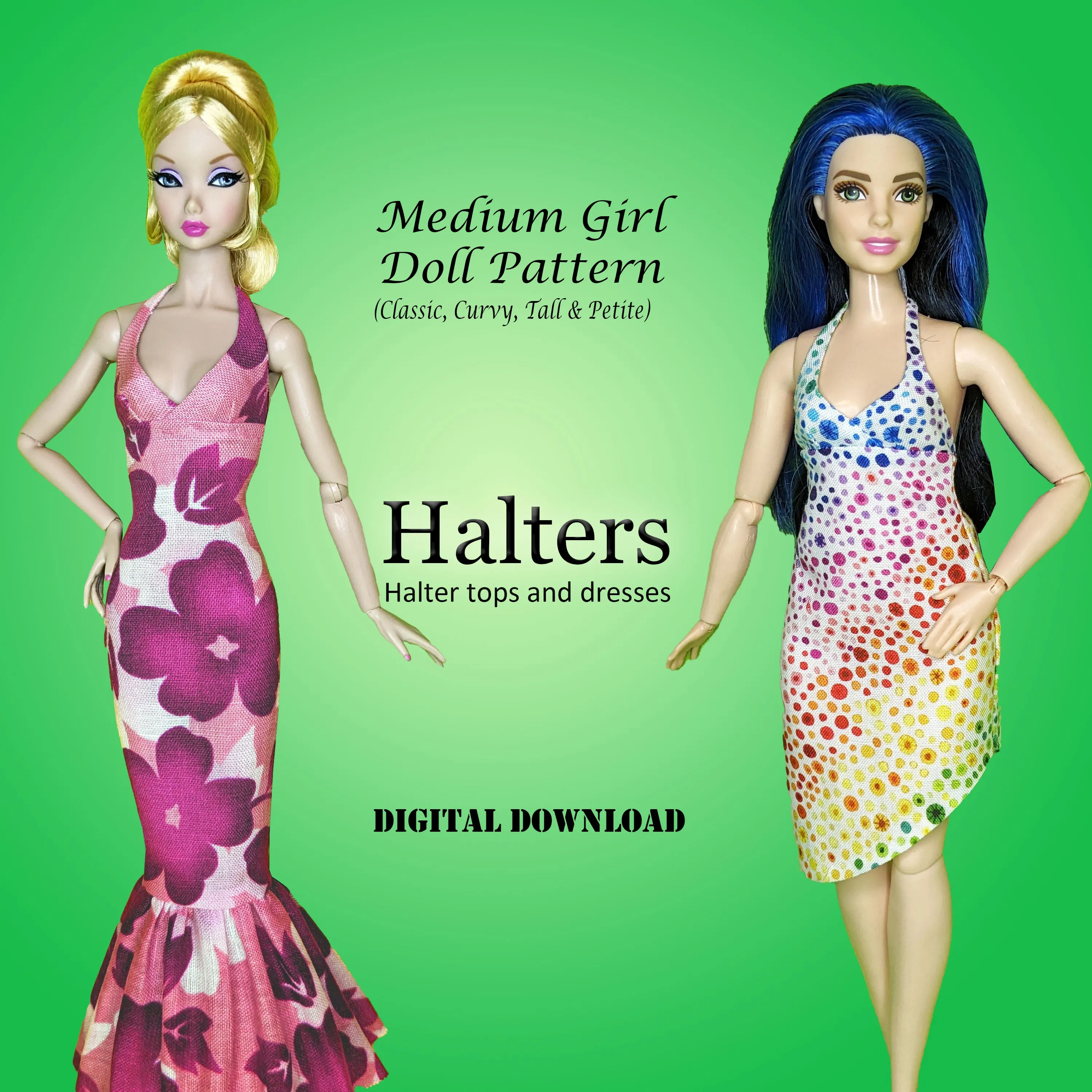 MG 11.5" Fashion Dolls SUMMER SUNDRESSES Bargain Bundle - A collection of summery dress styles - Downloadable RAD Doll Clothes PDF Sewing Patterns