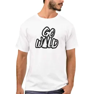 Nutcase Designer Round Neck Men's T-Shirt Wrinkle-Free Poly Cotton Tees - Go Wild