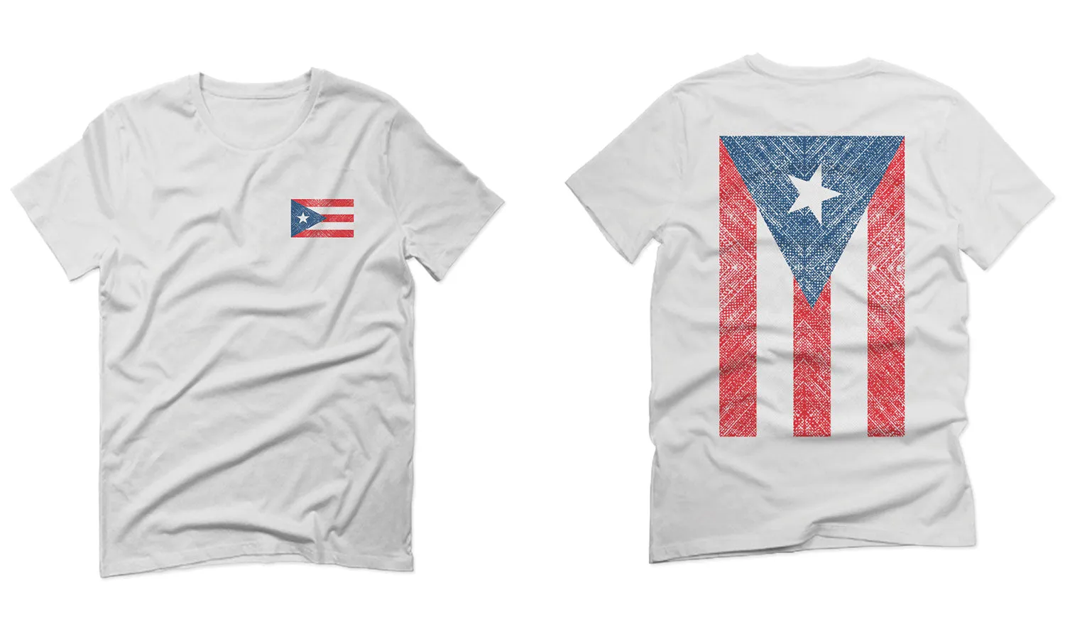 Puerto Rico Flag Boricua Rican Nuyorican Front and Back For men T Shirt