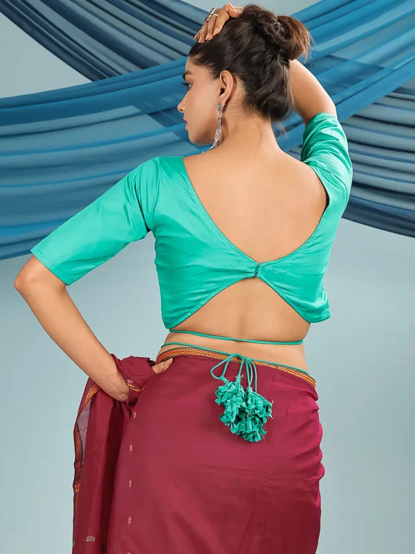 Sea Green Tie-up Blouse