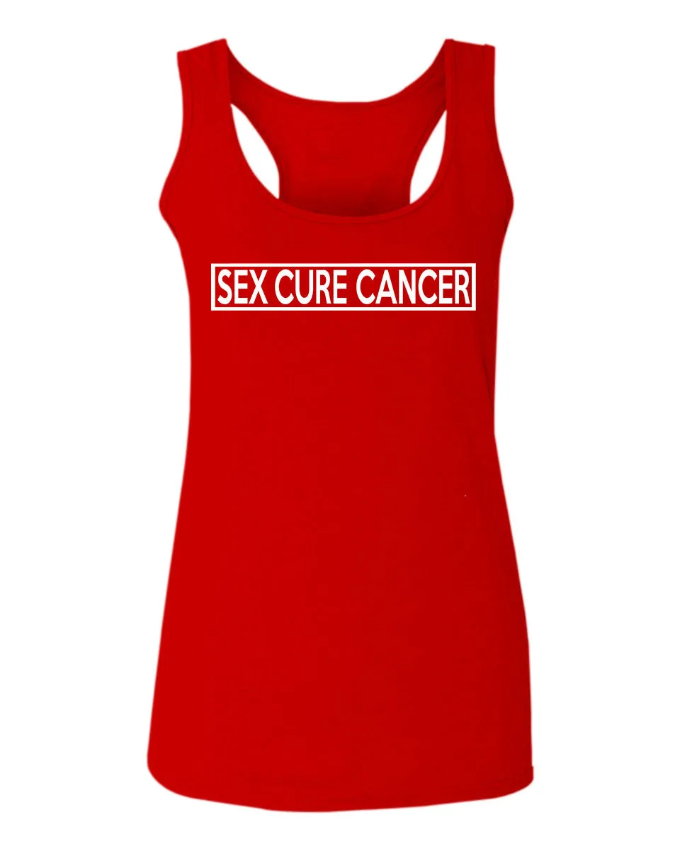 VICES AND VIRTUESS Hilarious Funny Offensive Graphic Sex Cure Cancer  women's Tank Top sleeveless Racerback
