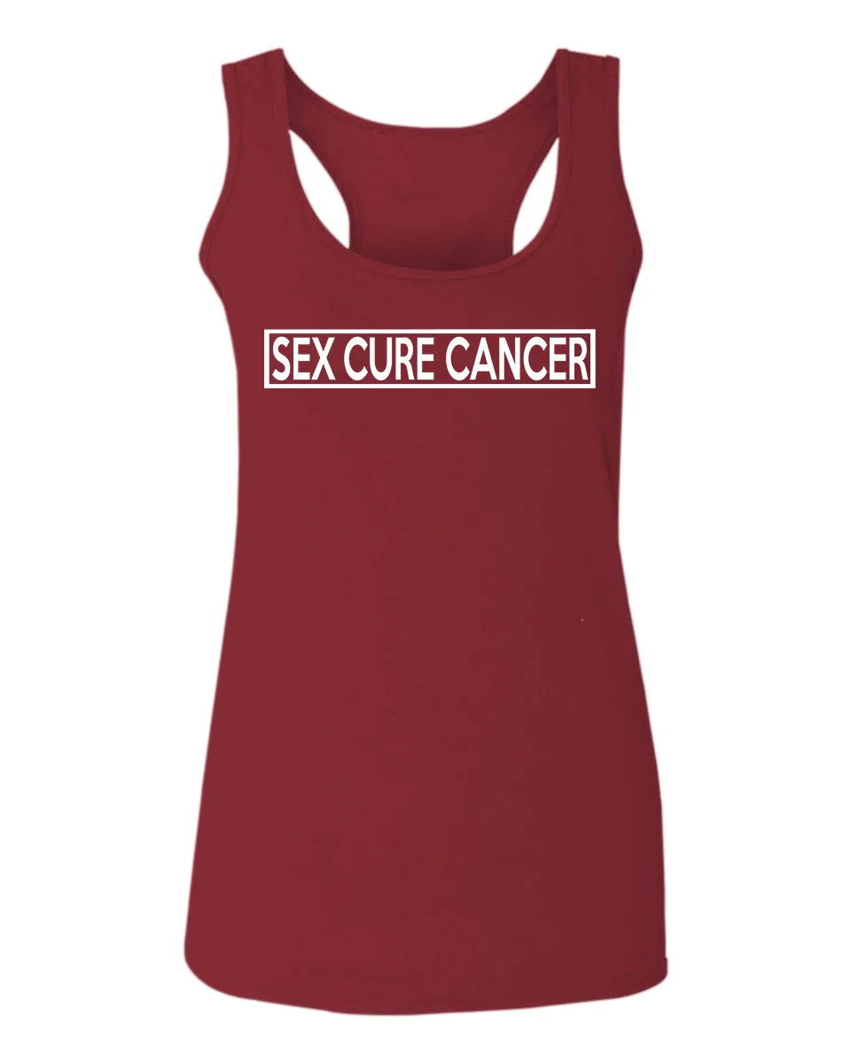 VICES AND VIRTUESS Hilarious Funny Offensive Graphic Sex Cure Cancer  women's Tank Top sleeveless Racerback