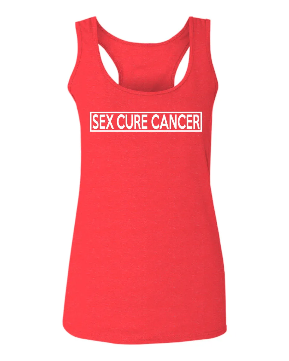 VICES AND VIRTUESS Hilarious Funny Offensive Graphic Sex Cure Cancer  women's Tank Top sleeveless Racerback