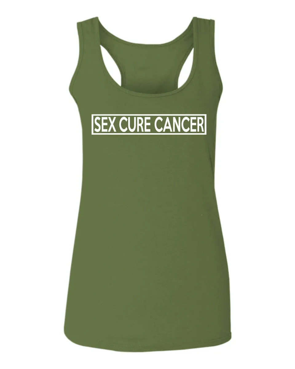 VICES AND VIRTUESS Hilarious Funny Offensive Graphic Sex Cure Cancer  women's Tank Top sleeveless Racerback