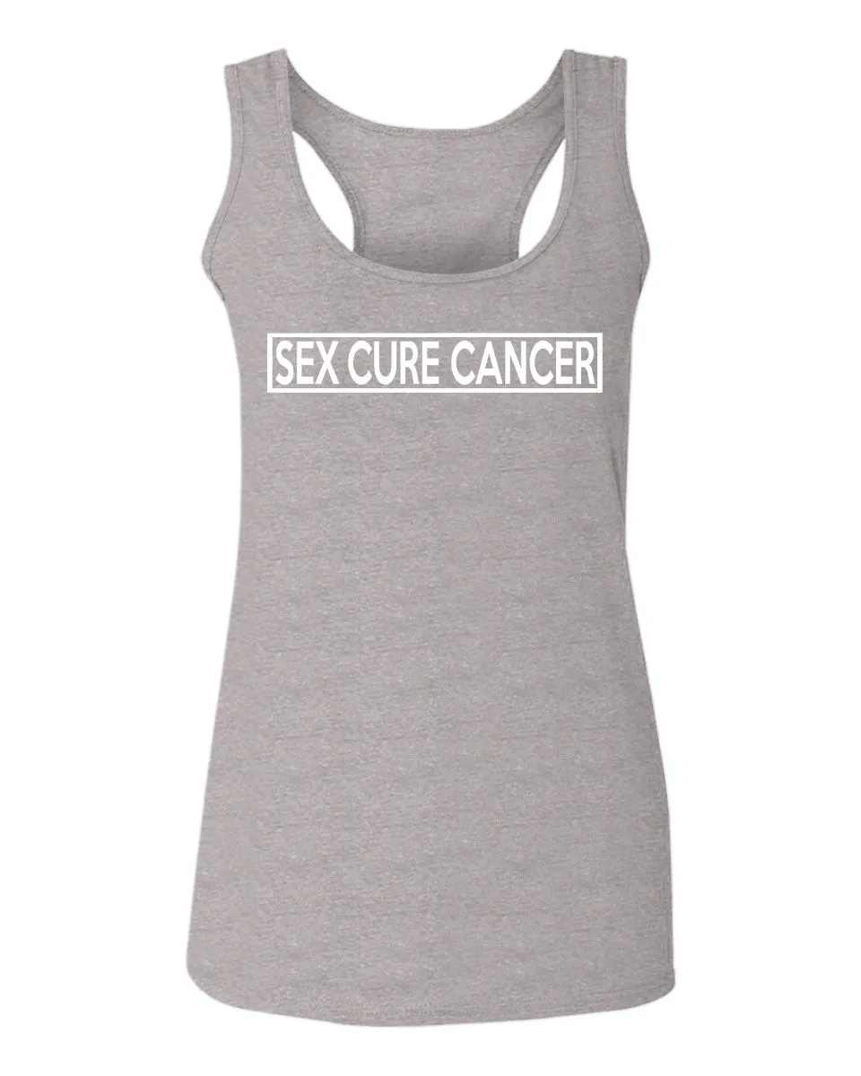 VICES AND VIRTUESS Hilarious Funny Offensive Graphic Sex Cure Cancer  women's Tank Top sleeveless Racerback