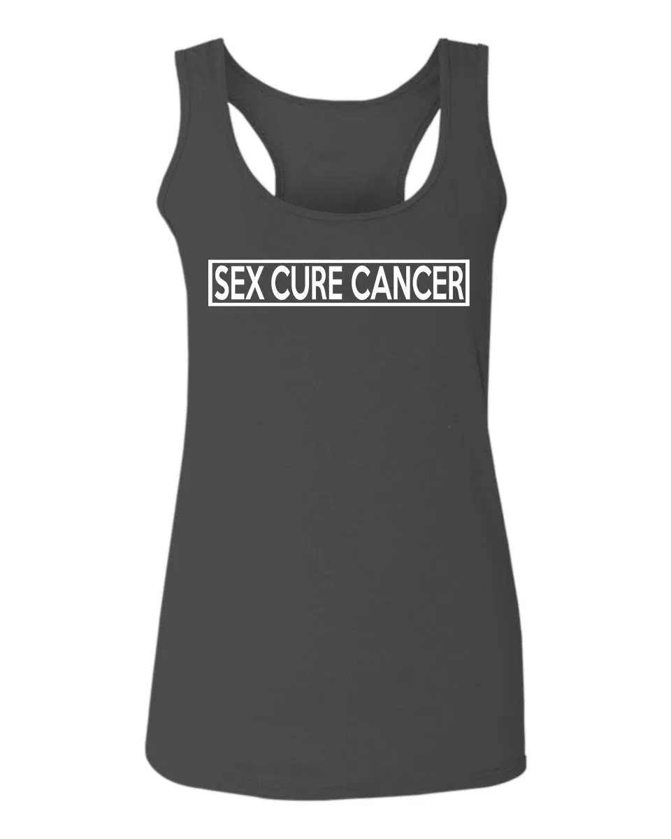 VICES AND VIRTUESS Hilarious Funny Offensive Graphic Sex Cure Cancer  women's Tank Top sleeveless Racerback