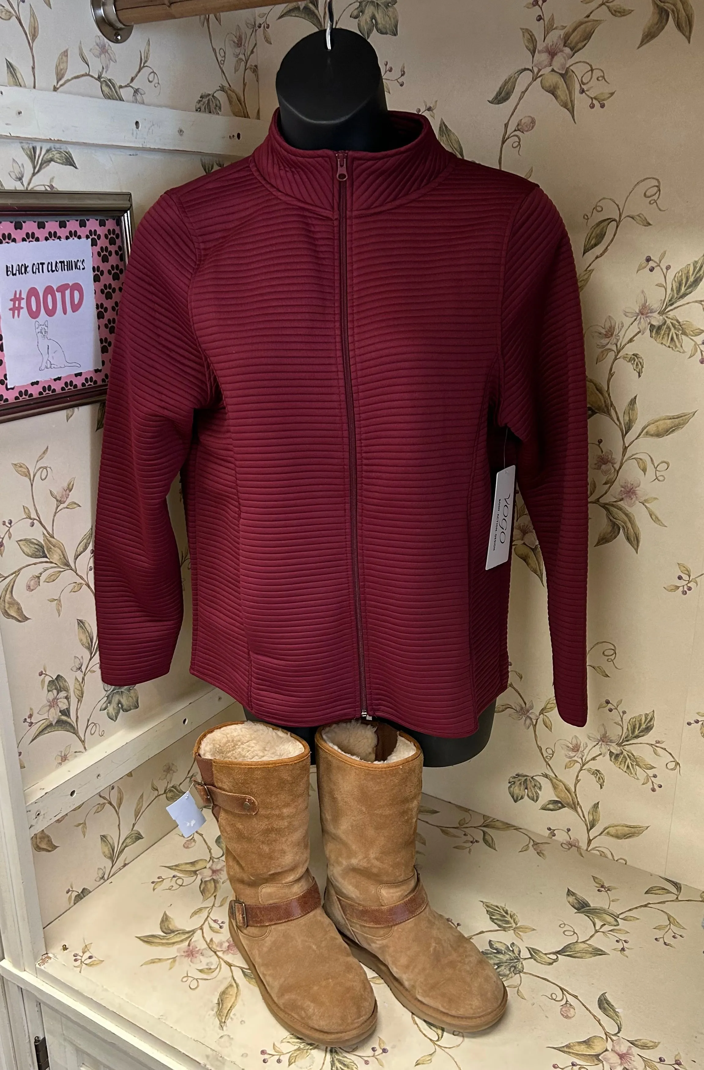 Vogo Burgundy Jackets/Coats, XL